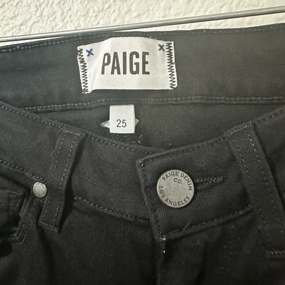 Paige Verdugo Crop Jeans. Sz 25. True black color. - Picture 3 of 7